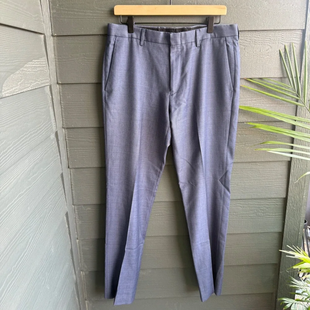 J.Crew Ludlow Slim Dress Pants Mens 32x32 Blue 100% Wool Trousers Business